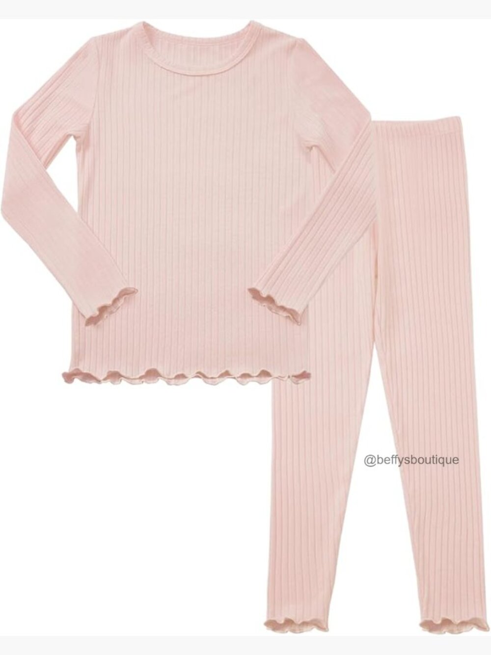 Kids Pajama Sets Soft Comfy Modal Tencel Long-Sleeve Snug Fit Sleepwear Pjs